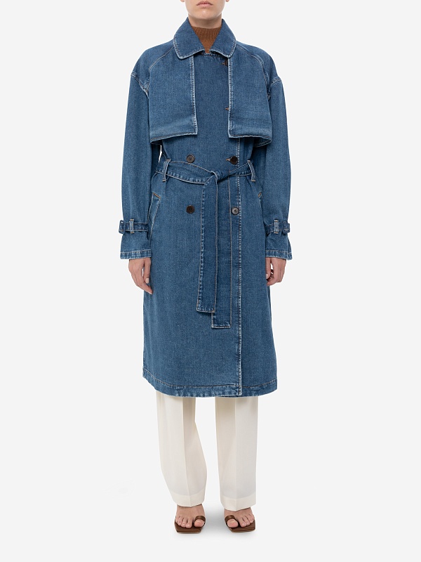 Плащ жен 7 For All Mankind JSUSC370CL MID BLUE - 2