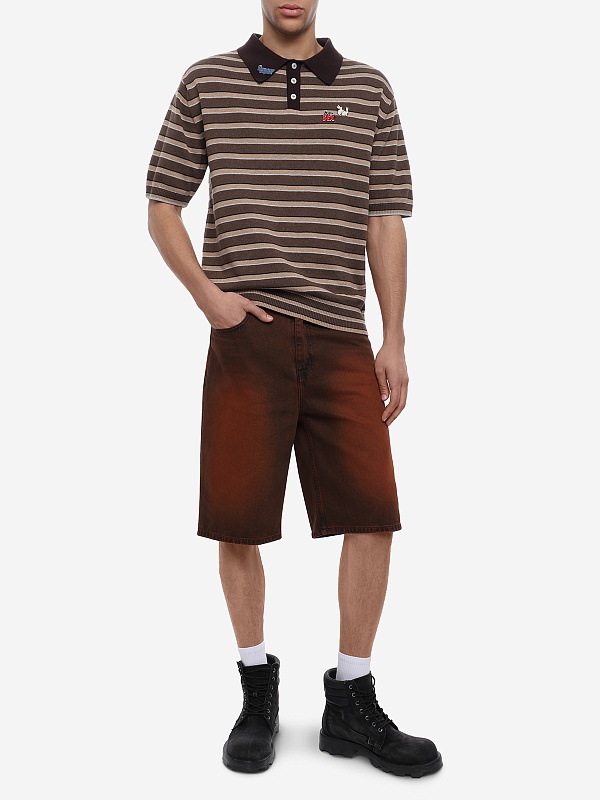 Поло муж Carne Bollente SS26KNP0201 Stripe - 1