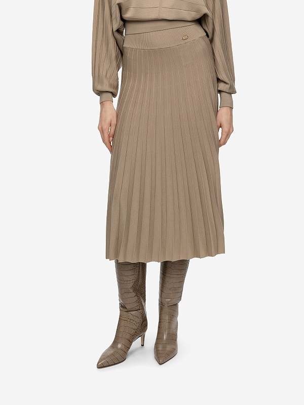 Юбка жен AGNONA AI23P_KG02020_9A180F N54 CAMEL - 3