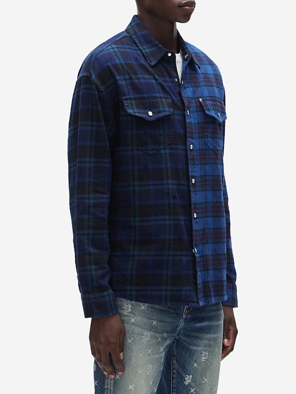 Рубашка муж PURPLE M3009-FTNH425 BLUE - 2