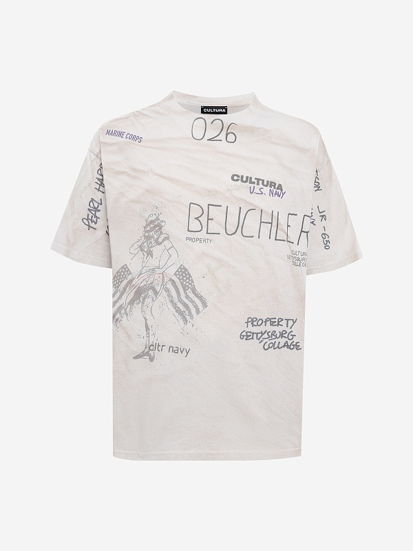 Футболка муж CULTURA S26TE33JE10 beige - 0