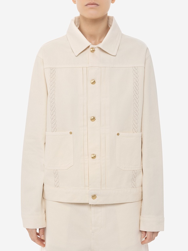 Куртка джинсовая муж Drôle de Monsieur G-JT172-CO188-OW OFF WHITE - 5