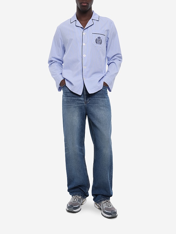 Рубашка муж Sporty & Rich SI02164243ST02 Blue Stripe - 1
