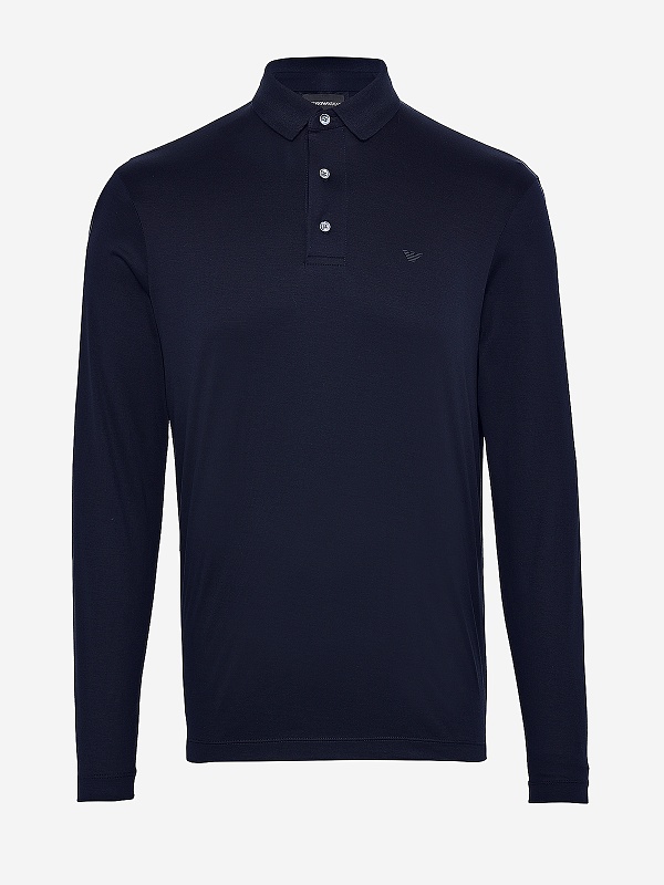Поло с длинным рукавом муж Emporio Armani 8N1F97 1JUVZ 0920 BLU NAVY - 5