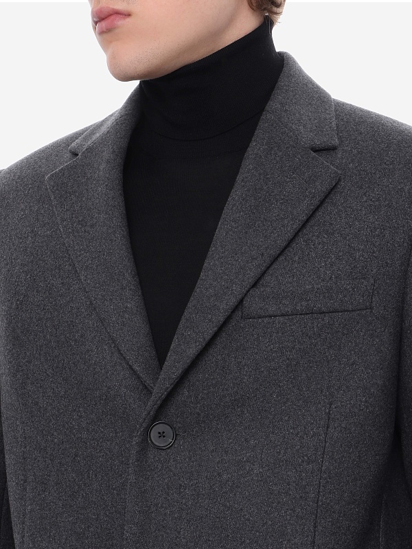 Пальто муж Sporty & Rich OW04962326GY11 Dark Grey - 4