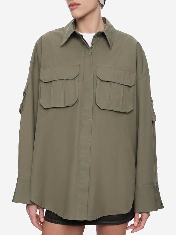 Рубашка жен Ksubi WPS26SH004 khaki - 1