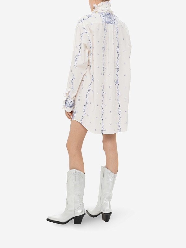 Платье жен Philosophy Di Lorenzo Serafini 0453 0737 A1002 Fantasy print White - 3