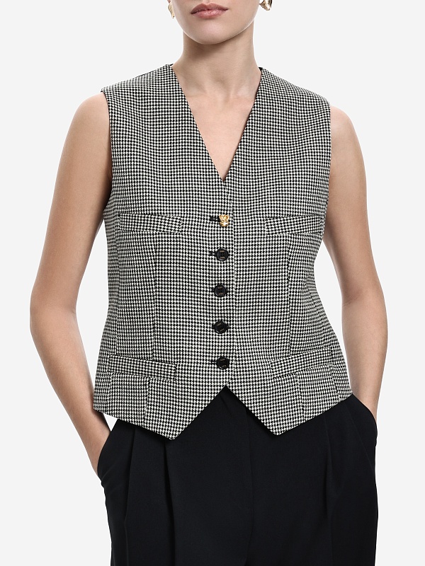 Жилет жен EENK EEB-1P350-VT01-BI Black/Cream - 2