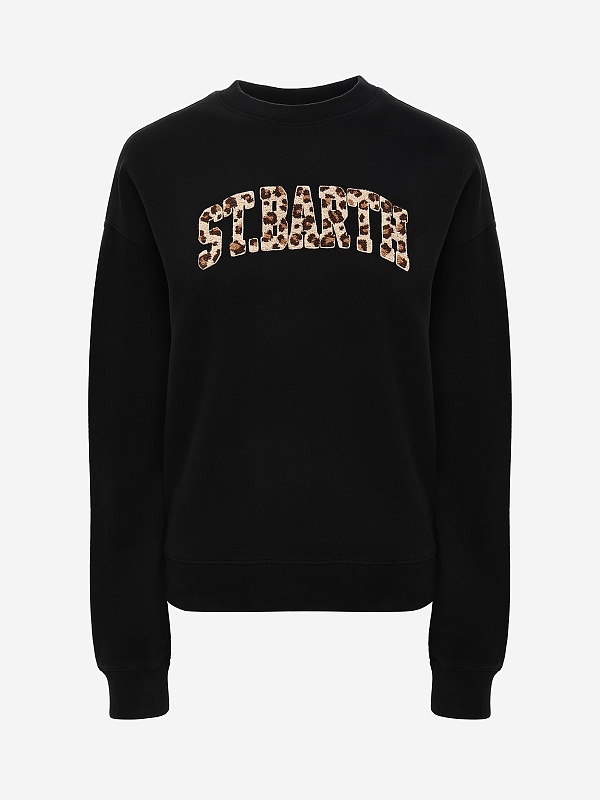 Толстовка жен MC2 Saint Barth STDW001 01446I STB LEOPARD TERRY 00 EMB - 5