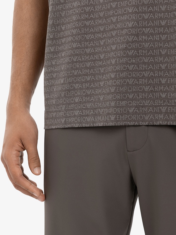 Футболка муж Emporio Armani EM000787 AF12916 F6052 LOGO JACQUARD BROWN - 4