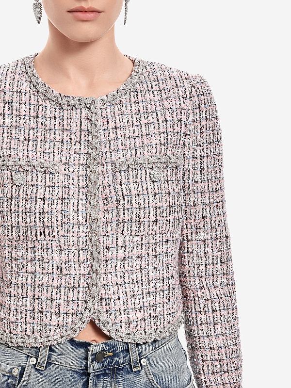 Жакет жен Self-Portrait AW25-098J-P PINK - 4