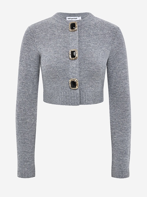 Кардиган жен Self-Portrait AW25-018CA-GR GREY - 0
