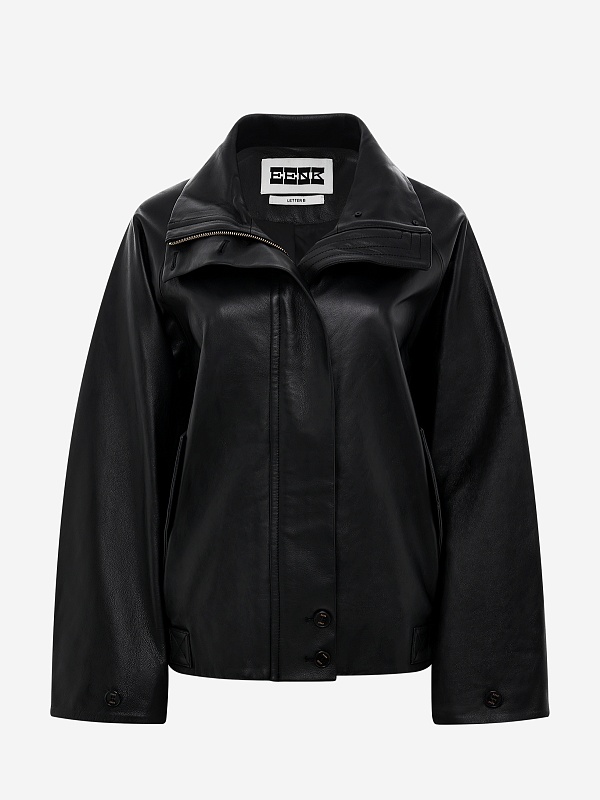 Куртка кожаная жен EENK EEB-1P453-LJ05-BK Black - 5