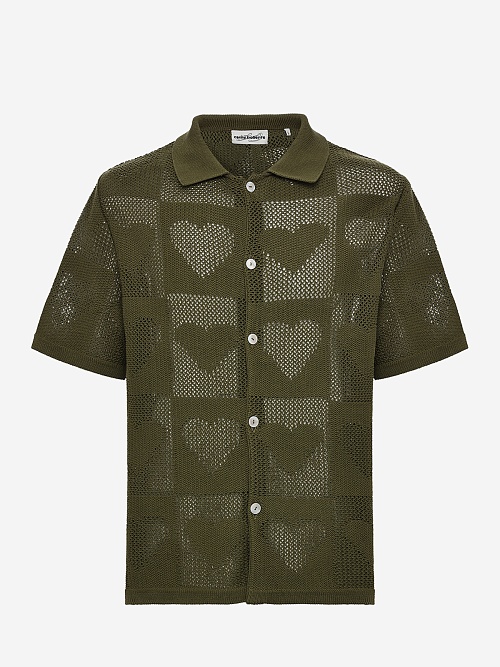 Рубашка муж Carne Bollente SS25KNP0101 OLIVE - 0