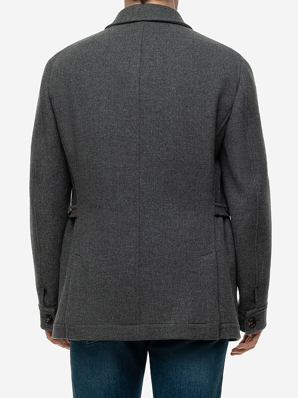 Полупальто муж Brunello Cucinelli MY4286857 GRIGIO - 3
