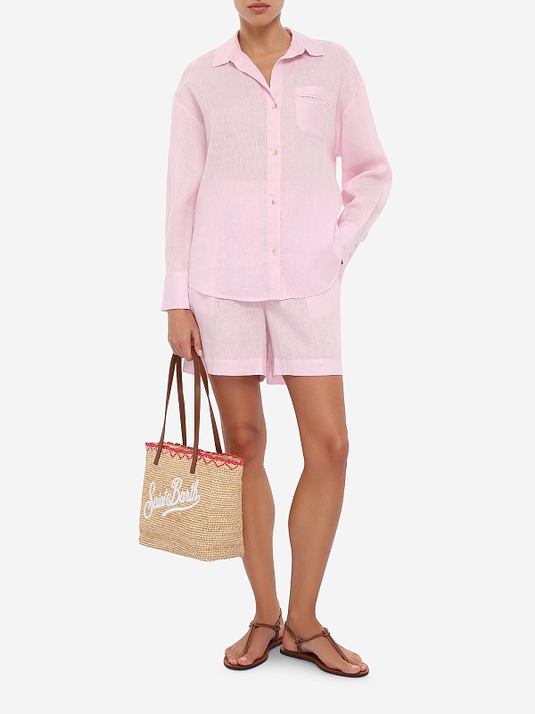 Рубашка жен MC2 Saint Barth CYS0002 08807L LINEN SB HOLED 20 EMB - 1