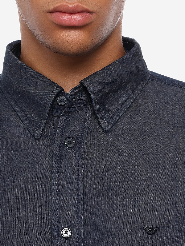 Рубашка муж Emporio Armani EM001527 AF25156 MB001 BLUE DENIM - 5