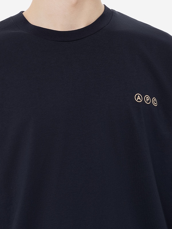 Футболка с длинным рукавом муж A.P.C. COHBM-M26438 IAK DARK NAVY - 5