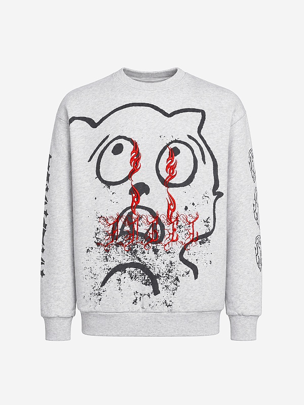 Толстовка муж Aries AR2000505 GREY MARL - 0