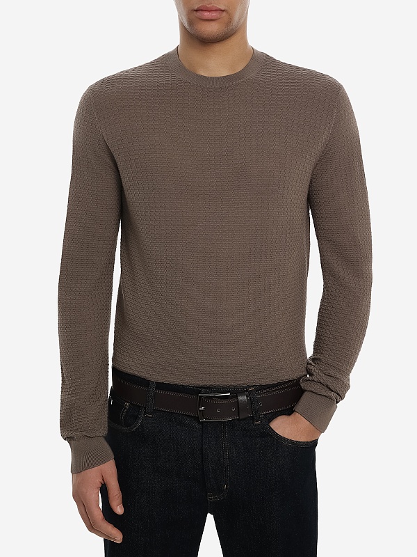 Свитер муж Emporio Armani EM002196 AF13851 F6079 WALNUT MOSS - 2