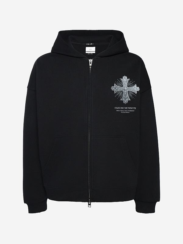 Толстовка на молнии муж Ksubi MSP26FL021 BLACK - 0
