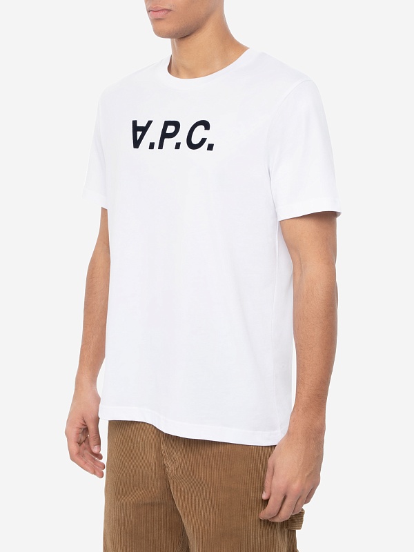 Футболка муж A.P.C. COHBM-M26384 TAE WHITE/DARK NAVY - 2