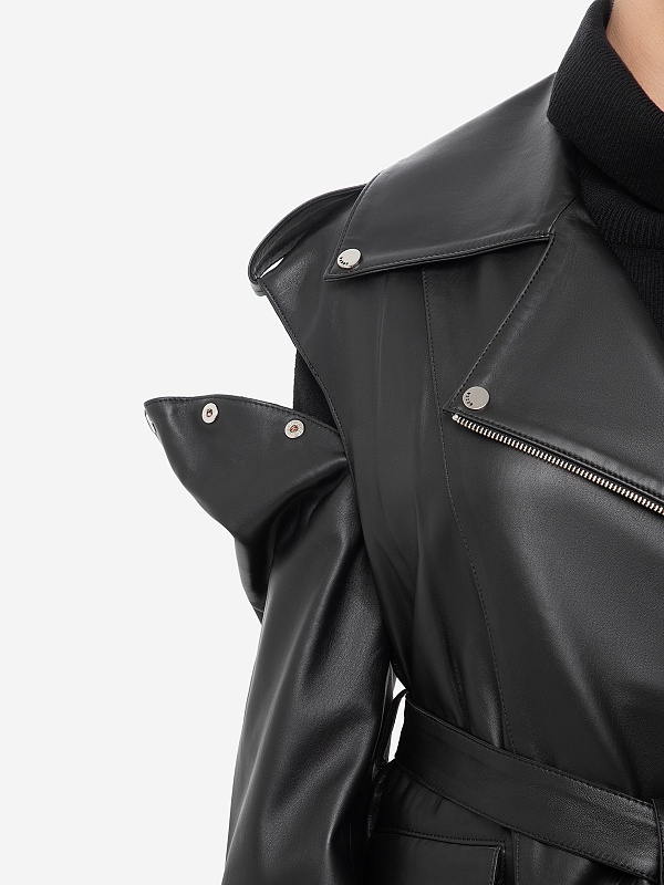 Куртка кожаная жен Burka an-2430 Черный - 6