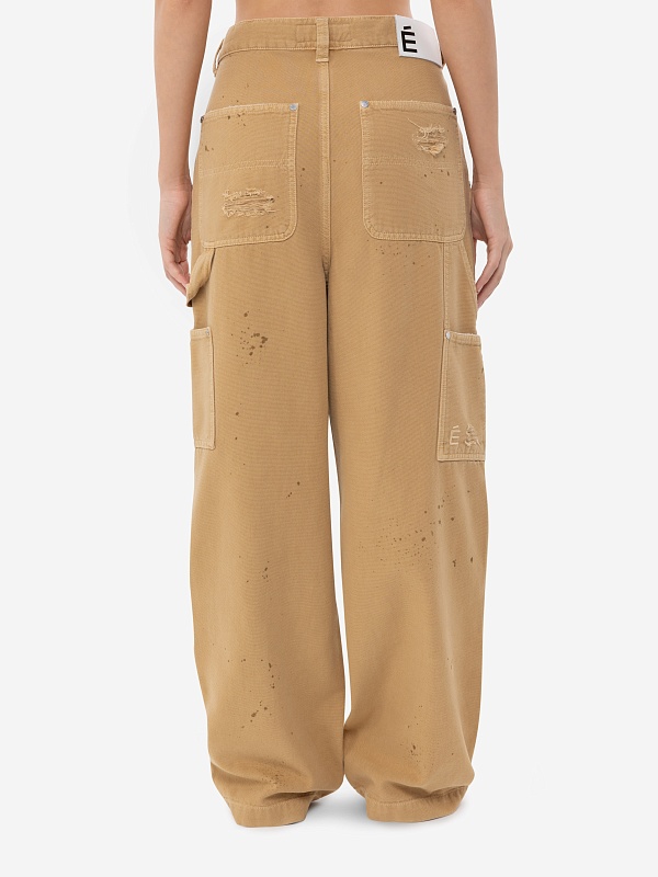 Брюки муж Etudes Studio FRICHE BLEACH DRIP Camel - 5