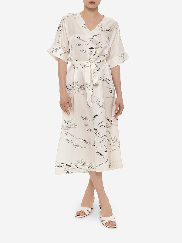 Платье жен Officine Generale S24WDRS110 BUTTERMILK/COCOA - 2