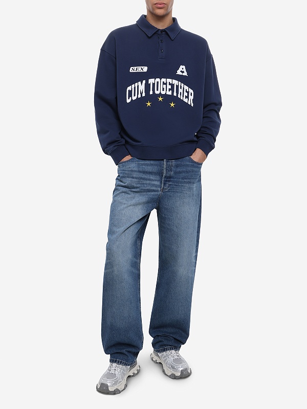 Толстовка муж Carne Bollente SS26PKN0101 Navy - 1