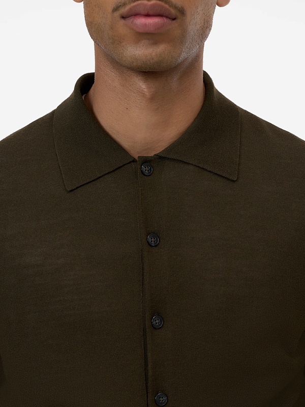 Поло с длинным рукавом муж Closed C86489-92M-EM 694 MARSH GREEN - 3