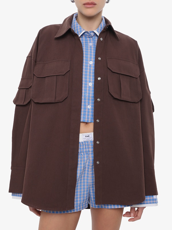 Рубашка жен Ksubi WPS26SH015 brown - 2