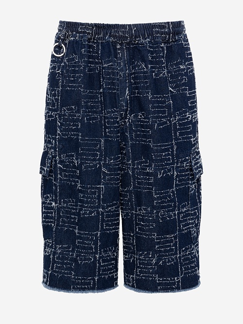 Шорты муж Etudes Studio FORUM SHORTS JACQUARD DENIM Blue - 0