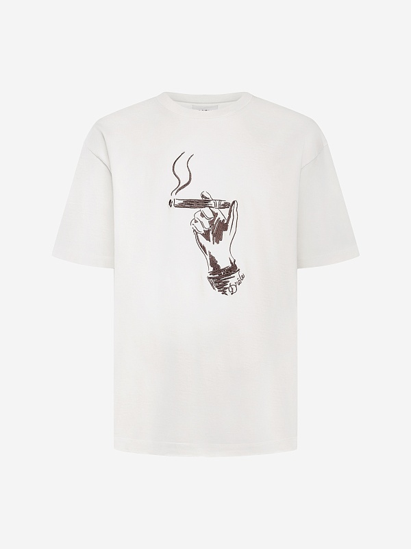 Футболка муж Drôle de Monsieur K-TS314-CO248-OW OFF WHITE - 0