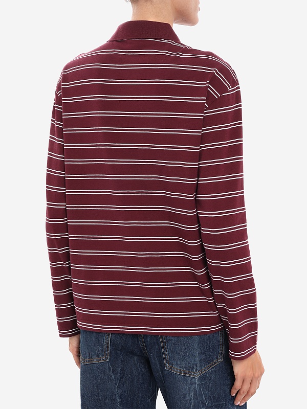 Поло с длинным рукавом жен Sporty & Rich TO12575326RE45 Bordeaux/White White - 4