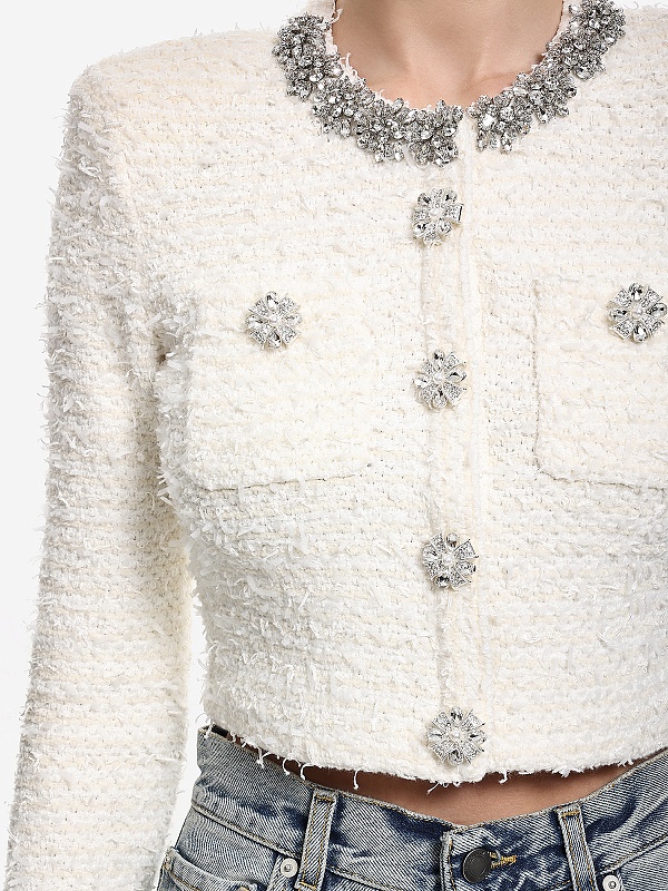 Кардиган жен Self-Portrait AW25-028J-C CREAM - 4