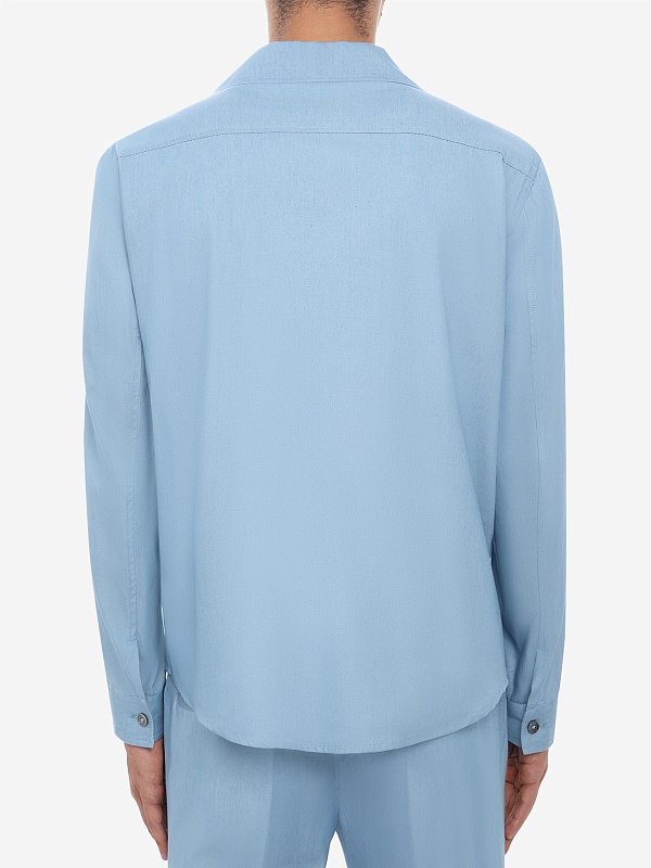 Рубашка муж Fefe Napoli GBOWCHAMBRAY-G101 SKY - 4
