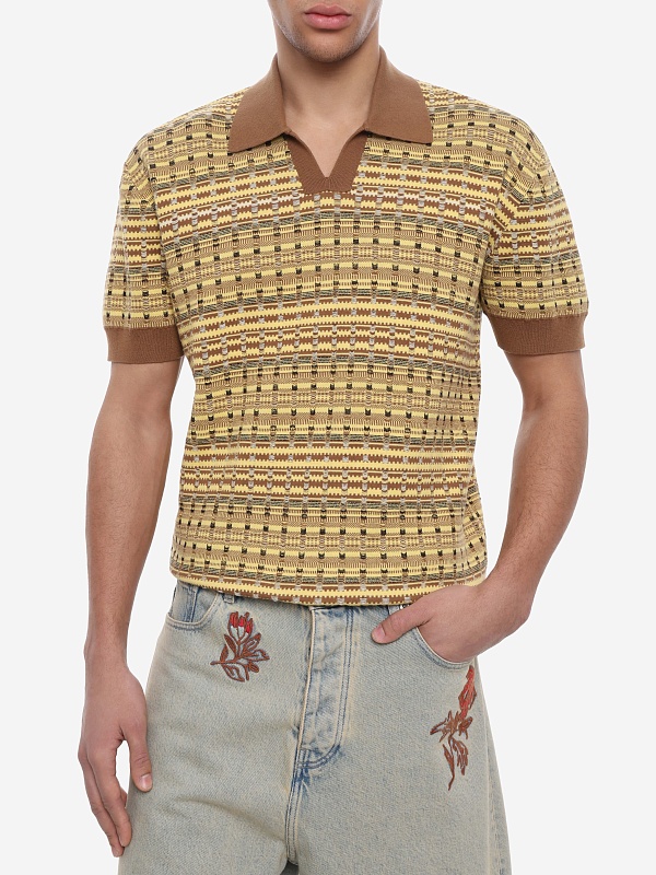 Поло муж Drôle de Monsieur K-PO207-CO209-YL YELLOW - 3