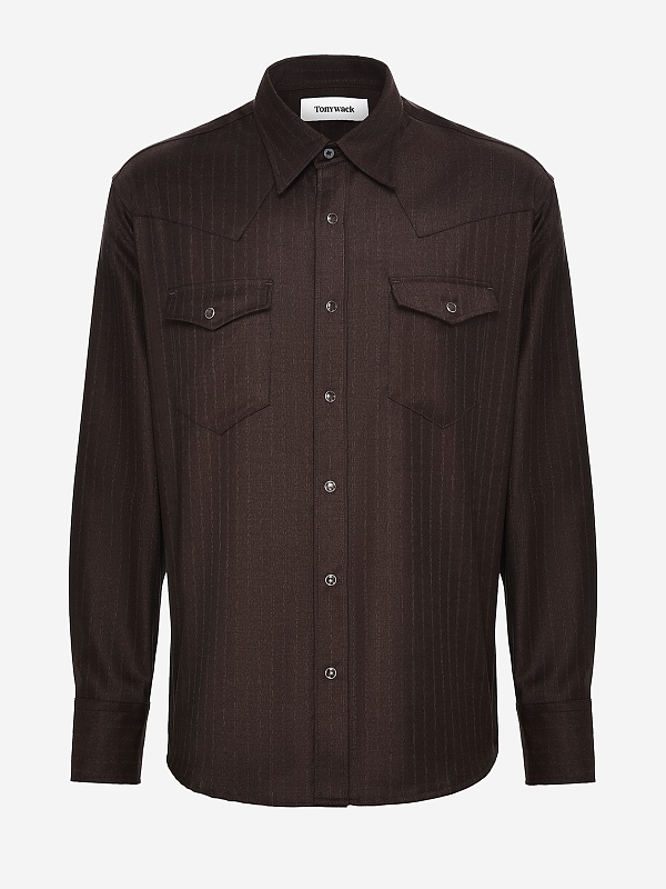Рубашка муж Tonywack BE34SH27 SEPIA BROWN - 5