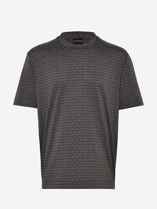 Футболка муж Emporio Armani EM000787 AF12916 F6052 LOGO JACQUARD BROWN - 0
