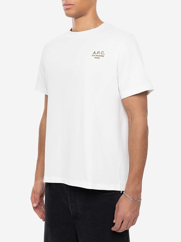 Футболка муж A.P.C. COHBU-M26388 BLANC/KAKI - 2