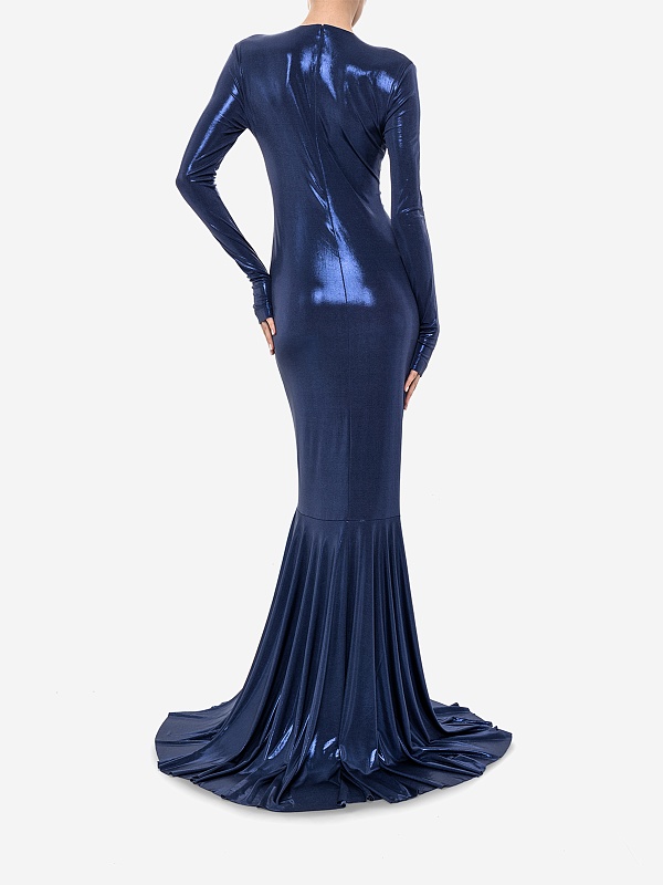 Платье жен Norma Kamali ST2243LME38810 MILITARY BLUE - 4