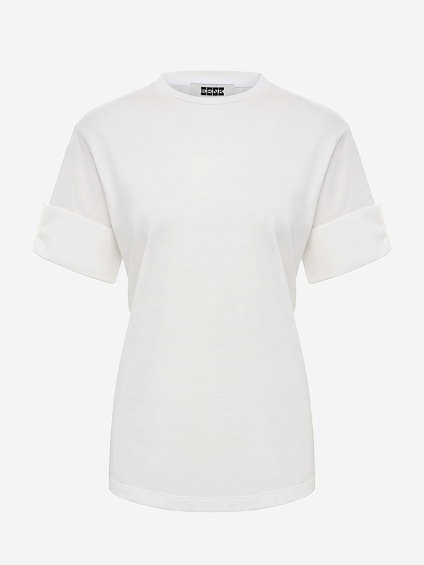 Футболка жен EENK EEB-1P350-TS02-WT Ivory - 6
