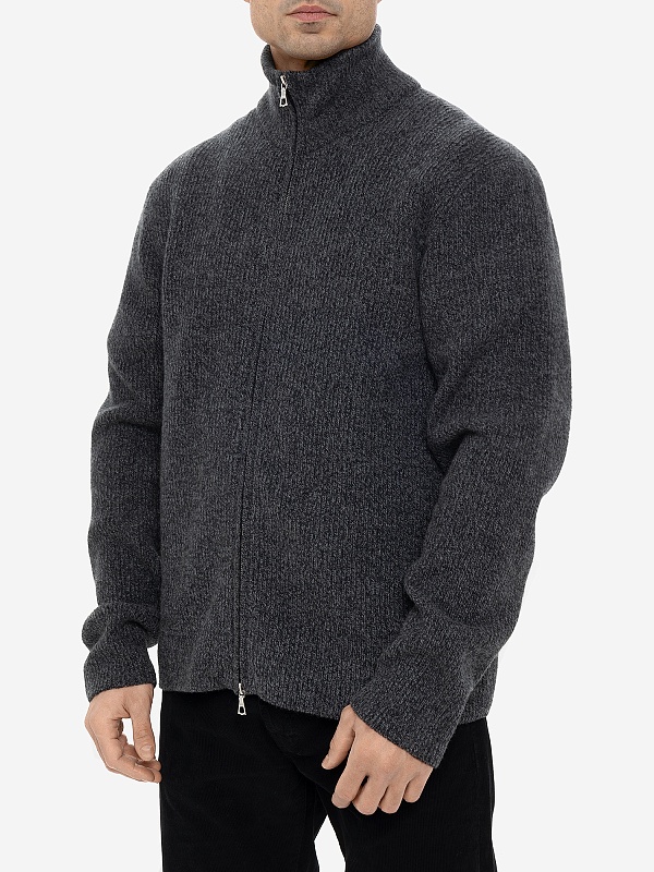 Кардиган муж Officine Generale W24MKNT303 BLACK/DARKGREY - 3