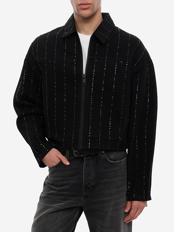 Куртка джинсовая муж PURPLE P052-SPTH126 BLACK - 3