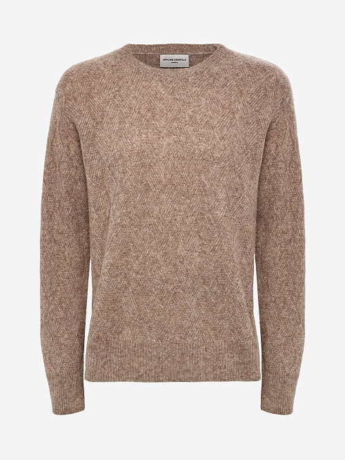 Свитер муж Officine Generale W25MKNT303 HEATHER BEIGE - 0