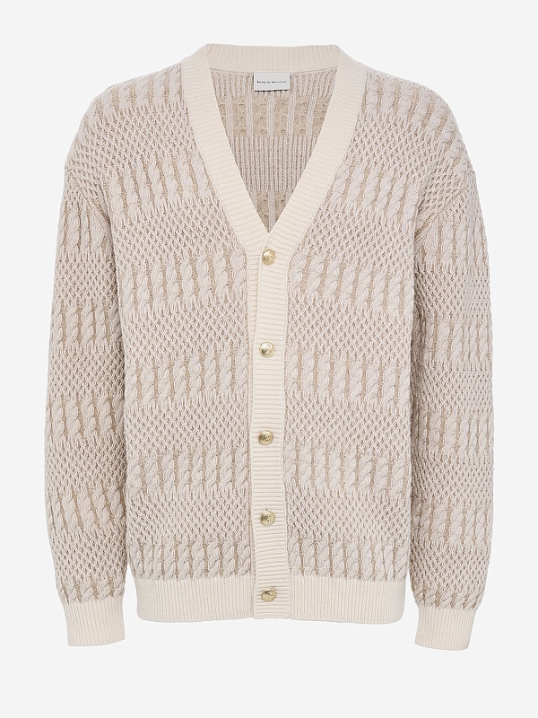 Кардиган муж Drôle de Monsieur H-CA160-WO018-OW OFF WHITE - 5