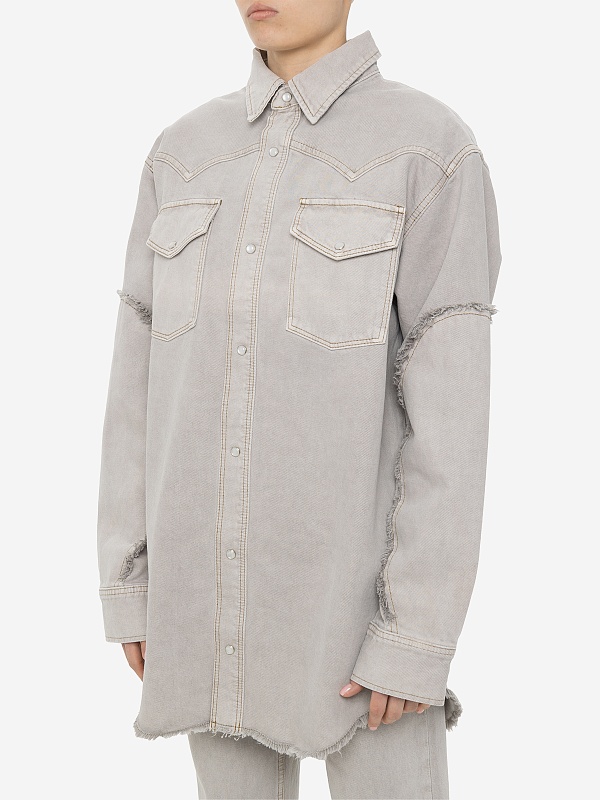 Рубашка жен Re/Done 184-06WOVSHJT GREYISH - 3