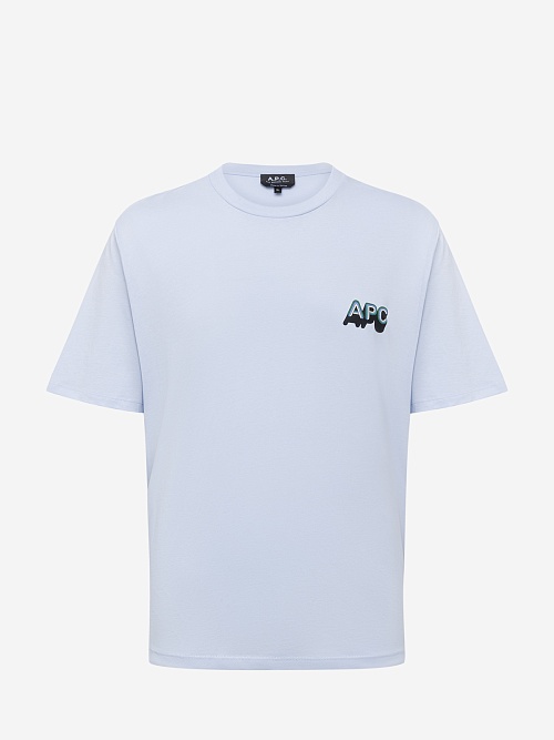 Футболка муж A.P.C. COHBM-H26535 IAT SKY BLUE - 0