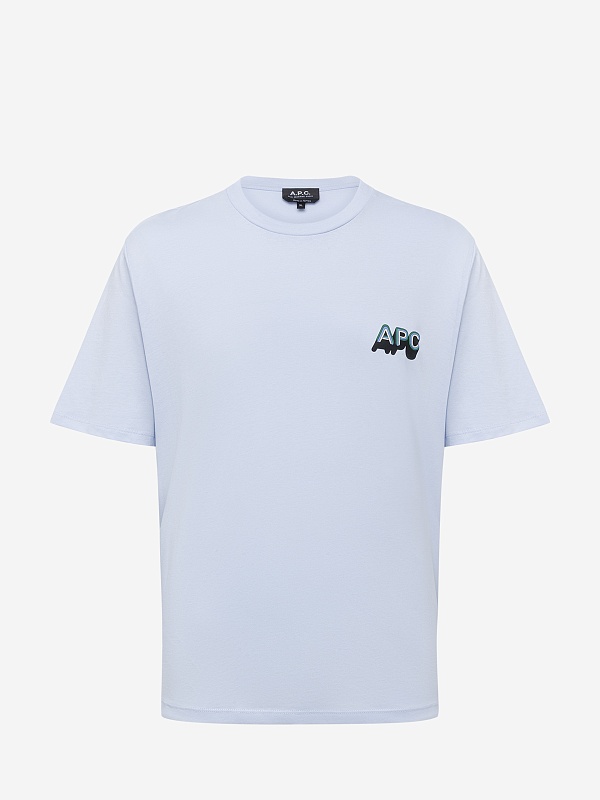Футболка муж A.P.C. COHBM-H26535 IAT SKY BLUE - 5